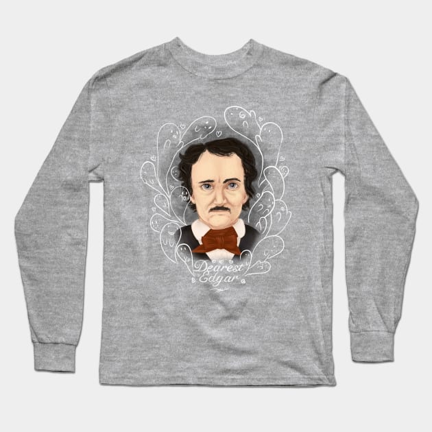 Edgar Allan Poe Long Sleeve T-Shirt by SarahWrightArt